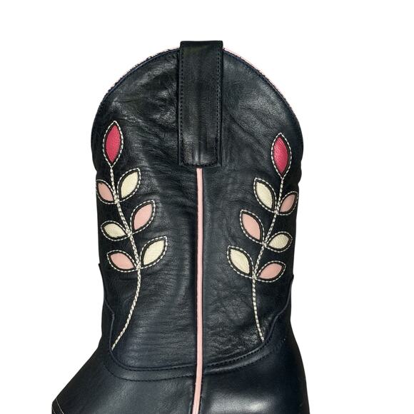 NEW Macie Bean Top Hand 10” Leather Cowboy Boots Women's 7M Navy Blue Western - Picture 10 of 13